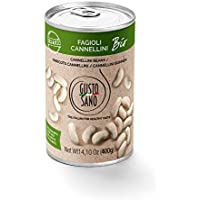 Los mejores  - GUSTO SANO FRIJOLES CANNELLINI ORGANICOS hervidos. Frijoles blancos 6 pack de 400 Gr: 2-4 Kg. Legumbres en conserva…